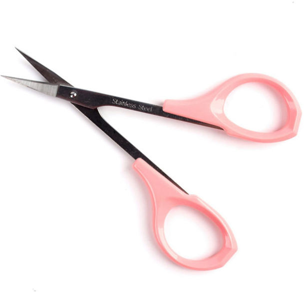 AYCLIF Curved Craft Scissors 4 Inches For Eyebrow Eyelash Extensions Stainless Steel 1PC