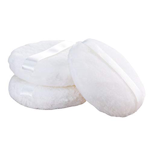 AYCLIF Loose powder Puff, 4.3'' Large Body Puff W Ribbon (10.9cm) (3PCS)