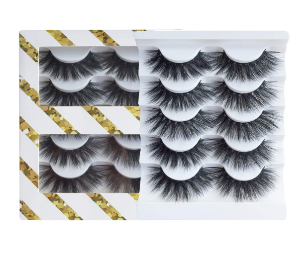 AYCLIF High Volume False Eyelashes Fluffy 3D Lashes Pack 5 Pairs